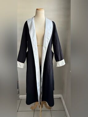 Reversible Duster Coat in Black / White
